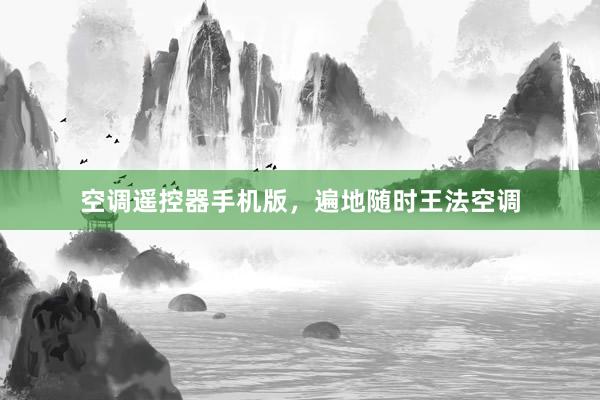 空调遥控器手机版，遍地随时王法空调